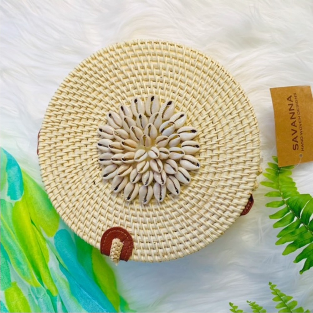 Hand Woven Shell Crossbody